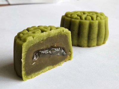 桃山皮抹茶流心月饼