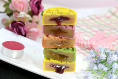 桃山皮流心月饼